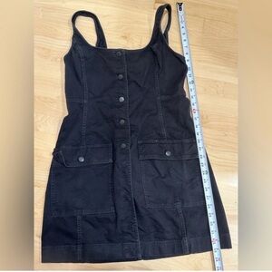 GAP Black Button-Up Denim Dress